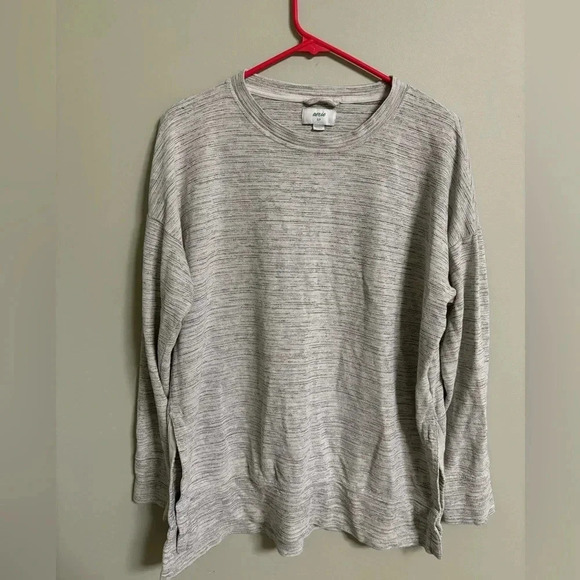 Aerie Grey Marled Light Weight Pull Over Crewneck Sweatshirt Women’s Size Small - Picture 1 of 6